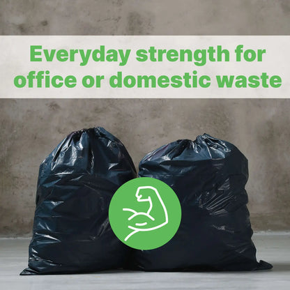 Soclean Black Bin Bags Everyday Strength 200 Pack