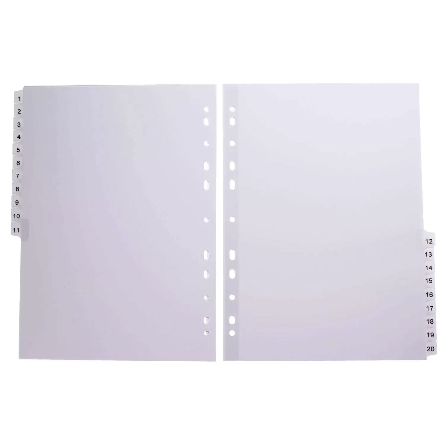 A4 Subject Dividers 1-20