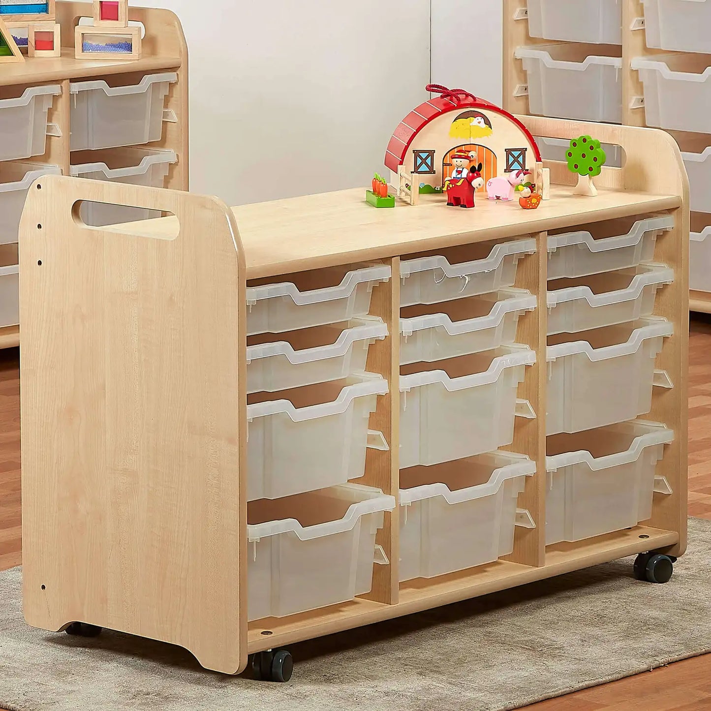 Tray Storage 3 Column H730mm With 6 Shallow and 6 Deep Trays (45405) (PT650)