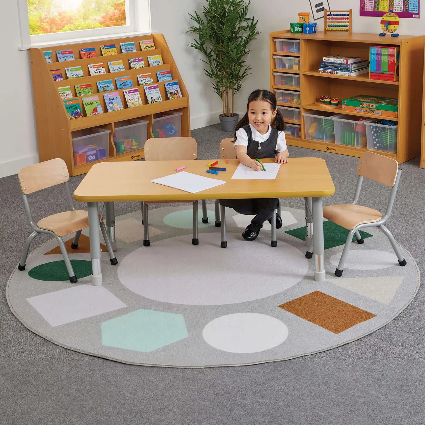 Milan Rectangular Table 1200x600mm Grey