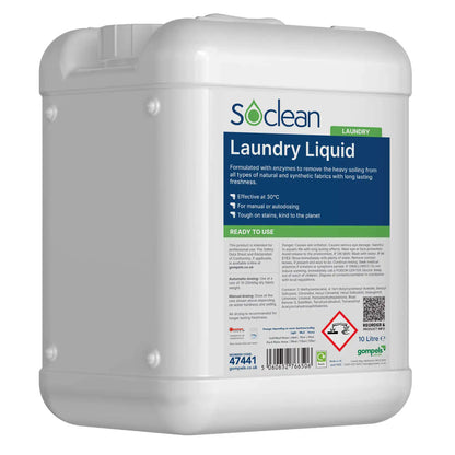 Soclean Laundry Liquid Detergent 10 Litre
