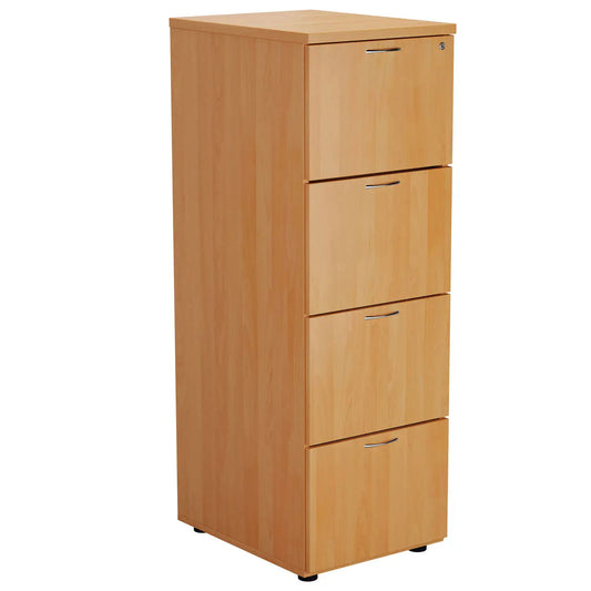Filing Cabinet With 4 Drawers Beech 464 x 600 x 1365mm