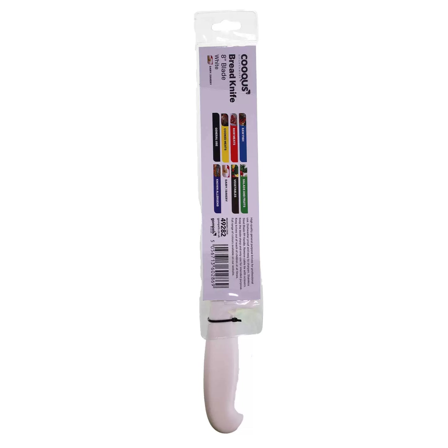 COOQUS Bread Knife White 8"