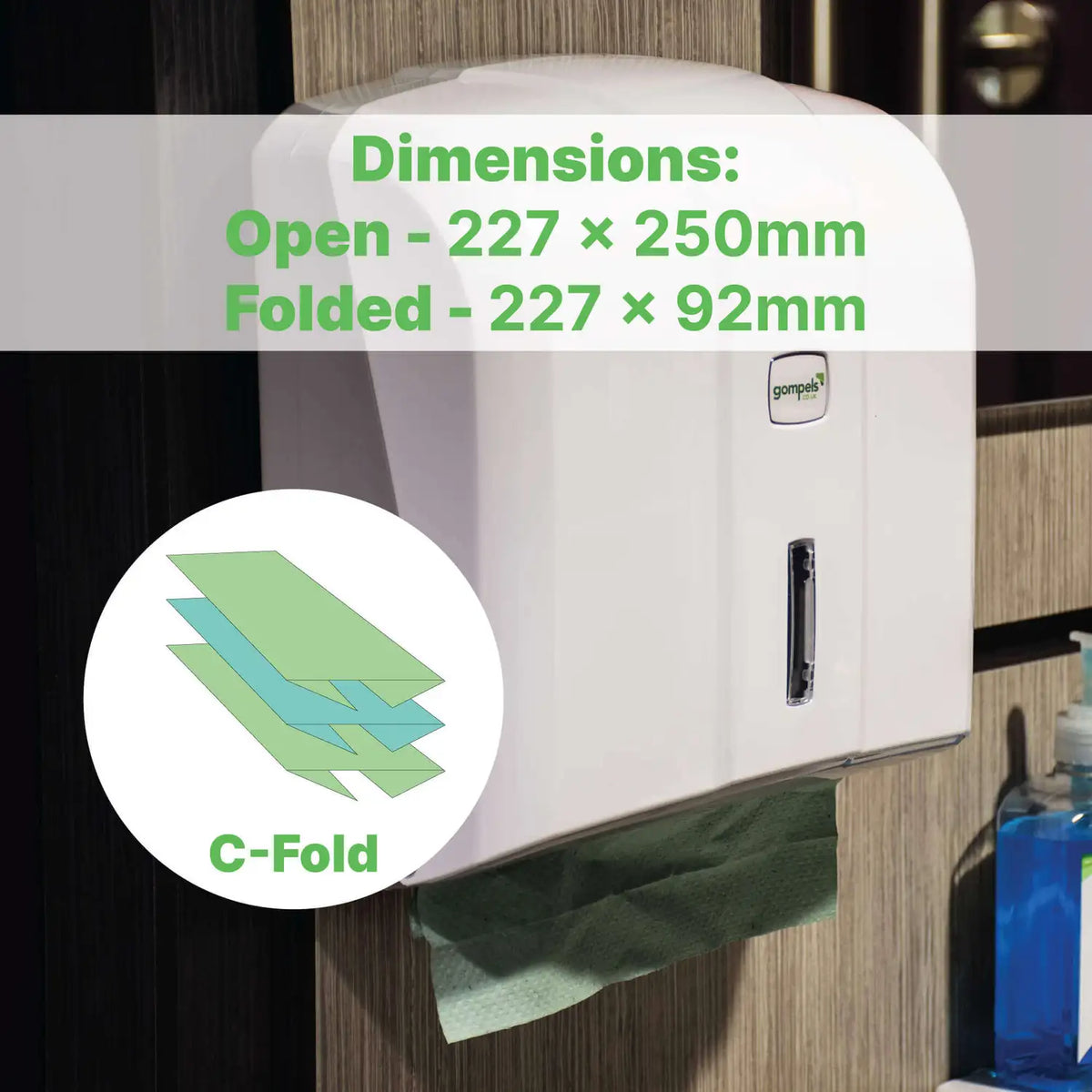 Soclean C Fold Green Paper Towels 1ply 2640