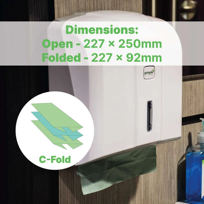 Soclean C Fold Green Paper Towels 1ply 2640