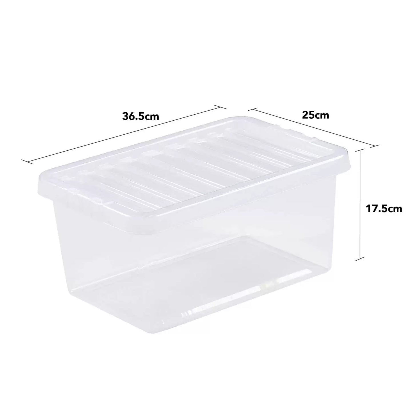 Wham Storage Box and Lid Clear 11 Litre