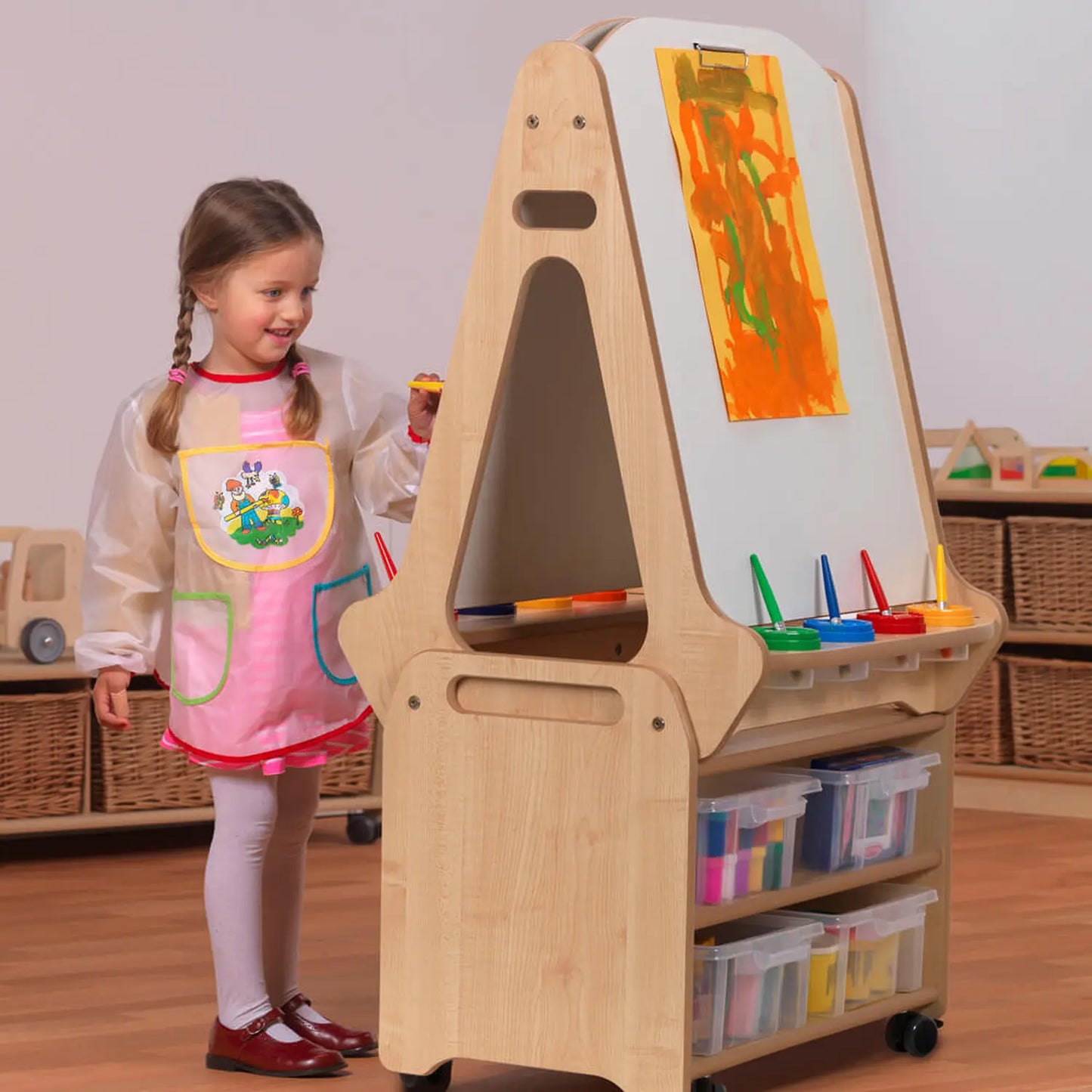Double Easel Stand and Storage Trolley (55666) (PT562)