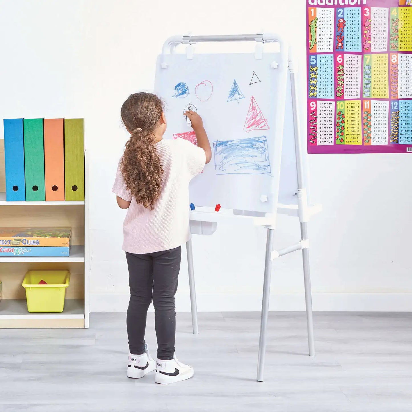2 Sided Easel With Dry Wipe Boards