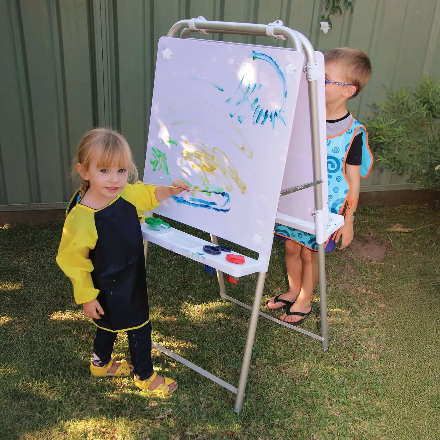 2 Sided Easel With Dry Wipe Boards