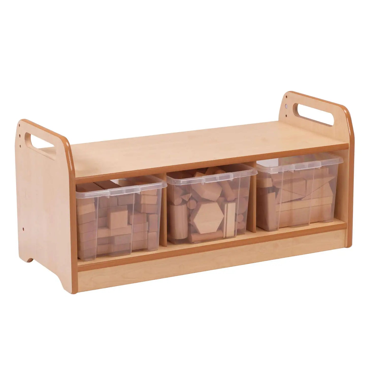 Low Storage Unit With Wooden Blocks (58618) (PT473)
