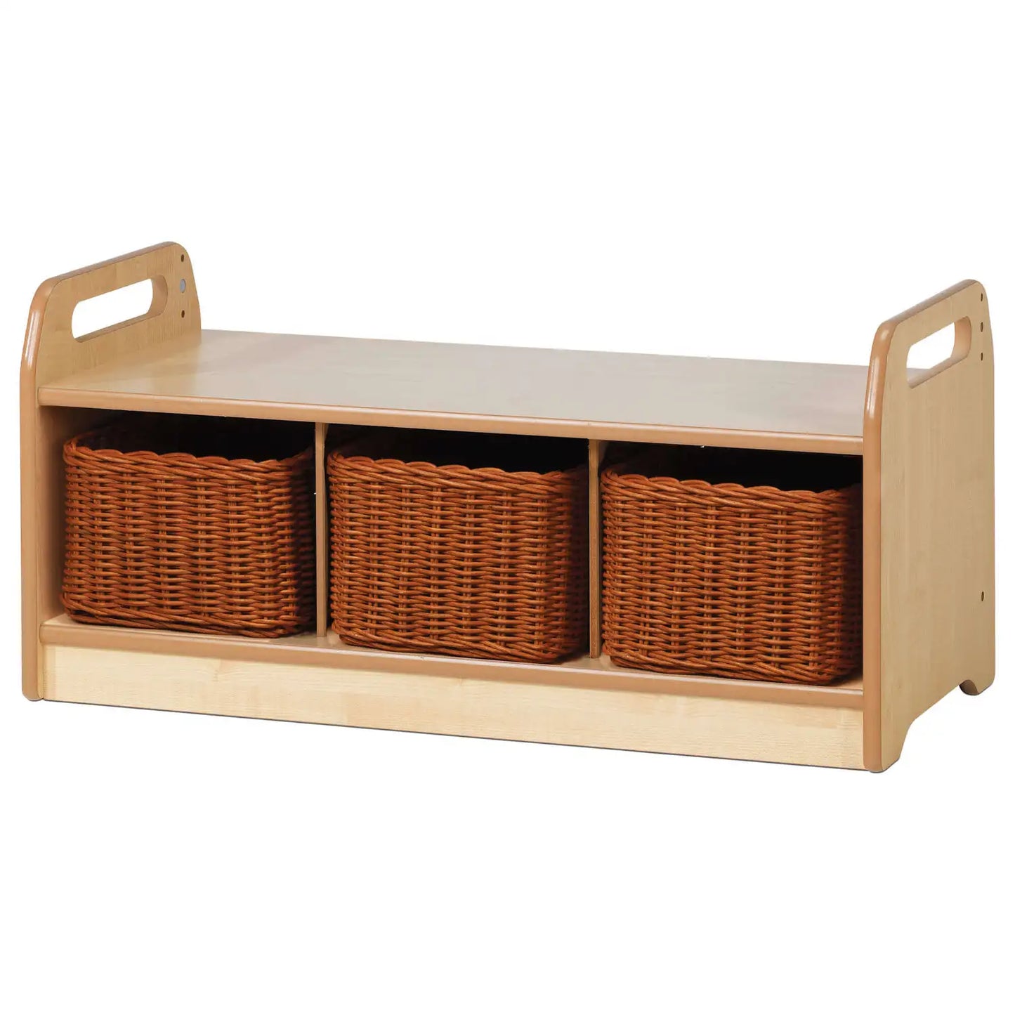 Low Level Storage Bench With 3 Baskets (58948) (PT602)