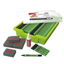 Classtray Black Drywipe Pens Medium Tip With Erasers and Cleaner