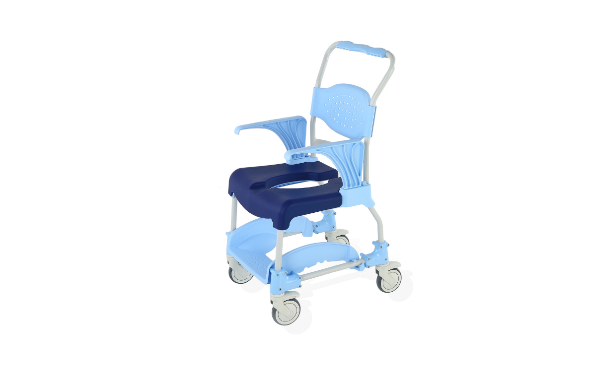 Alerta Aqua Shower Commode Chair 4 Braked Castors