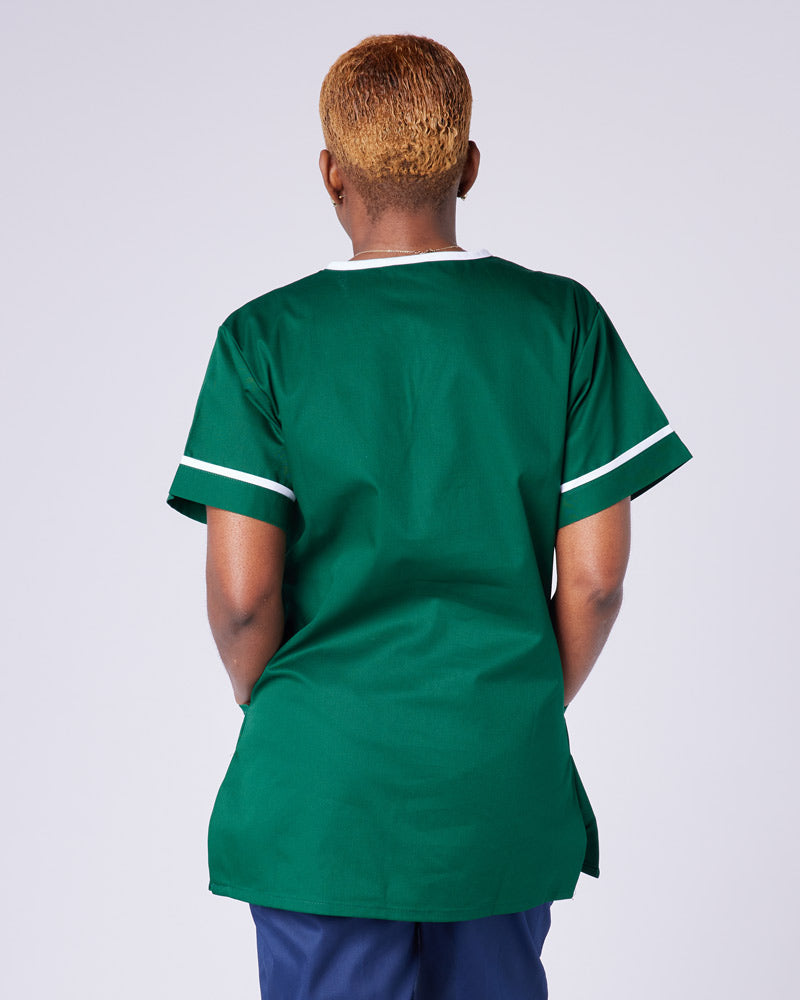 Unisex Contrast V-Neck Healthcare Tunic
