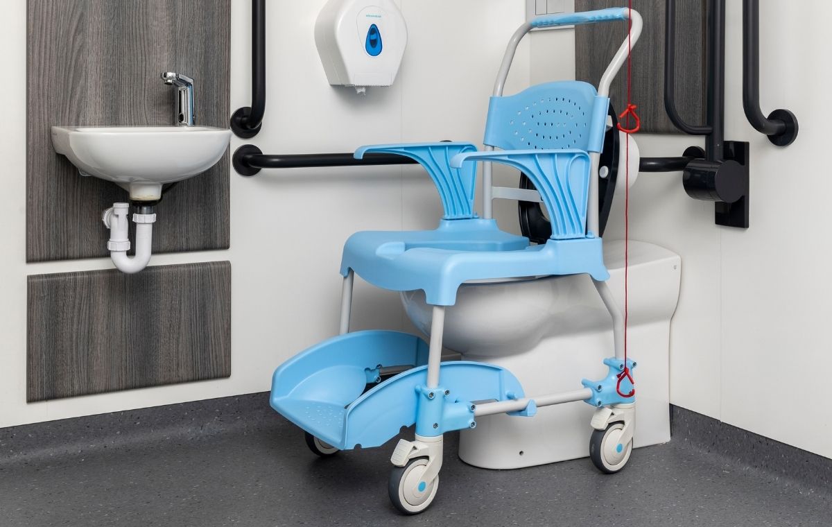 Alerta Aqua Shower Commode Chair 4 Braked Castors