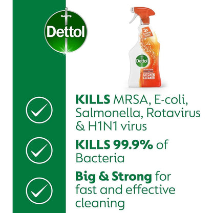 Dettol Kitchen Cleaner Spray 1 Litre 6 Pack