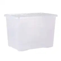 Wham Storage Box and Lid 80 Litre Clear 4 Pack