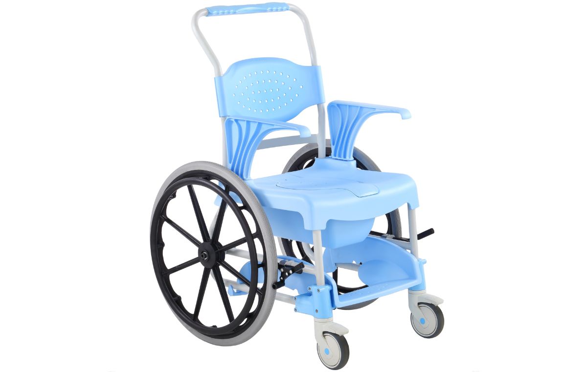 Alerta Aqua Shower Commode Chair Self-Propelled with 4 Braked Wheels