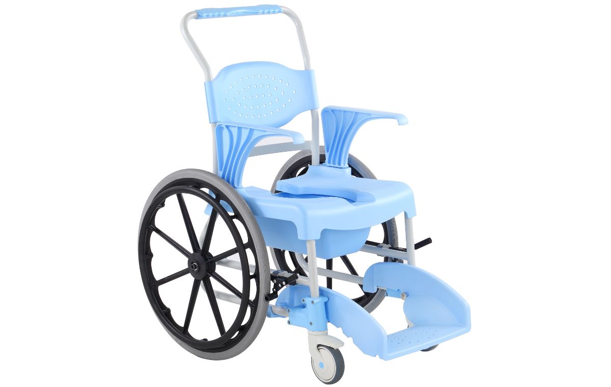Alerta Aqua Shower Commode Chair Self-Propelled with 4 Braked Wheels
