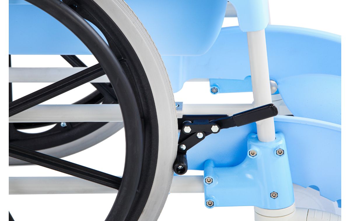 Alerta Aqua Shower Commode Chair Self-Propelled with 4 Braked Wheels