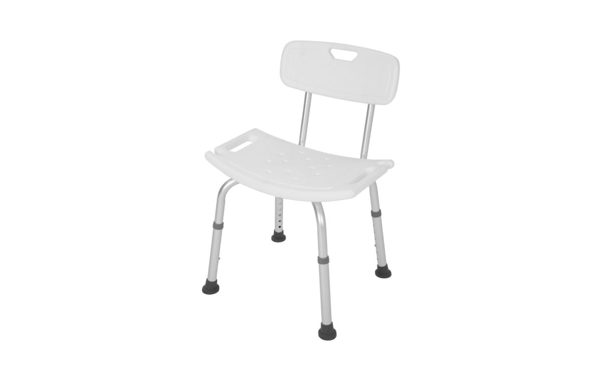 Alerta Aluminium Shower Stool with Back