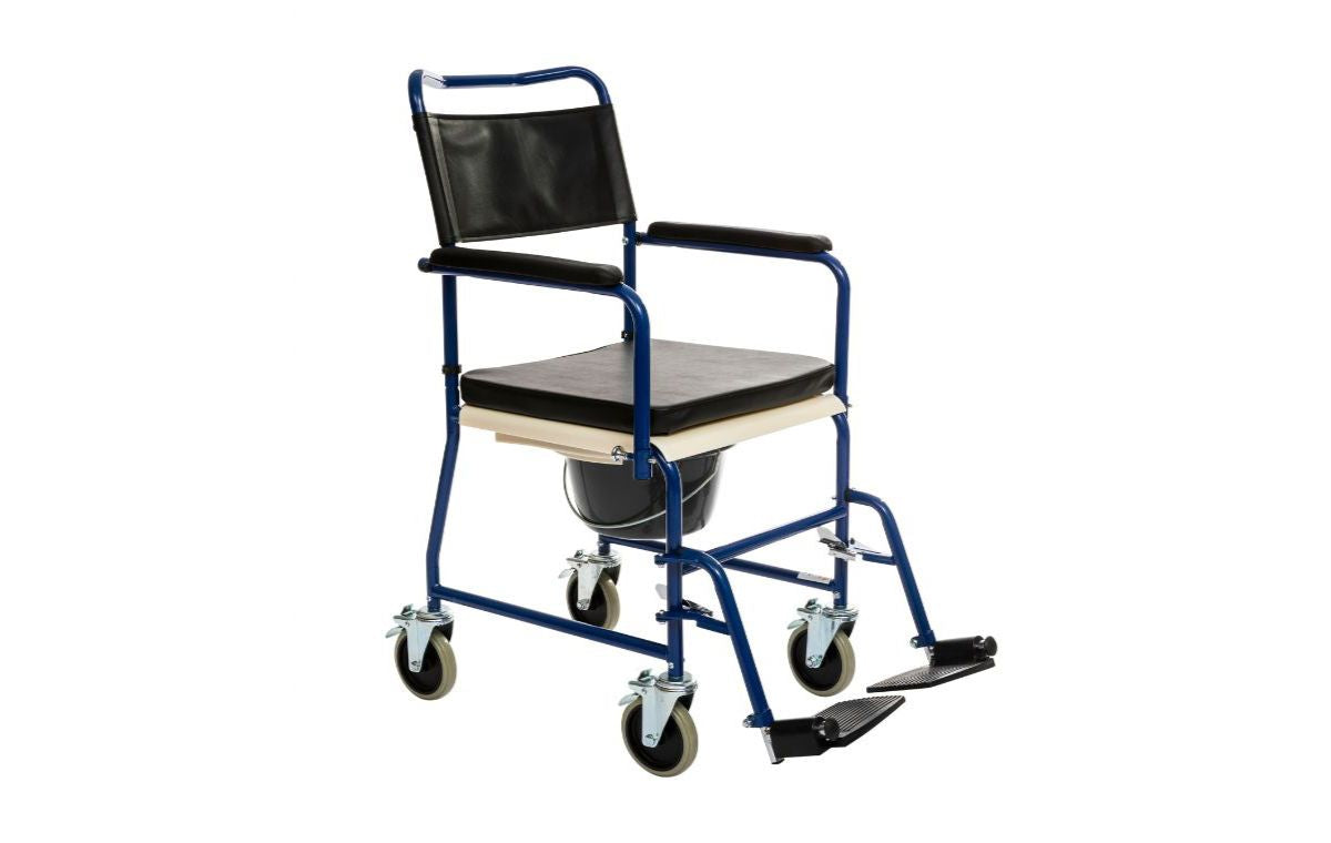 Alerta Commode and Transfer Chair, 4 Braked Castors
