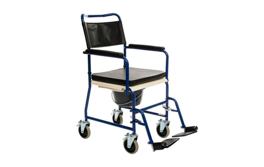 Alerta Commode and Transfer Chair, 4 Braked Castors