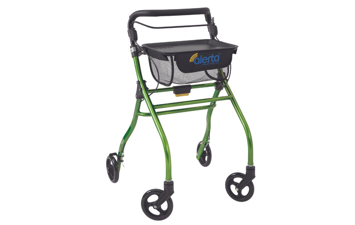 Four-Wheel Aluminium Indoor Rollator - Green