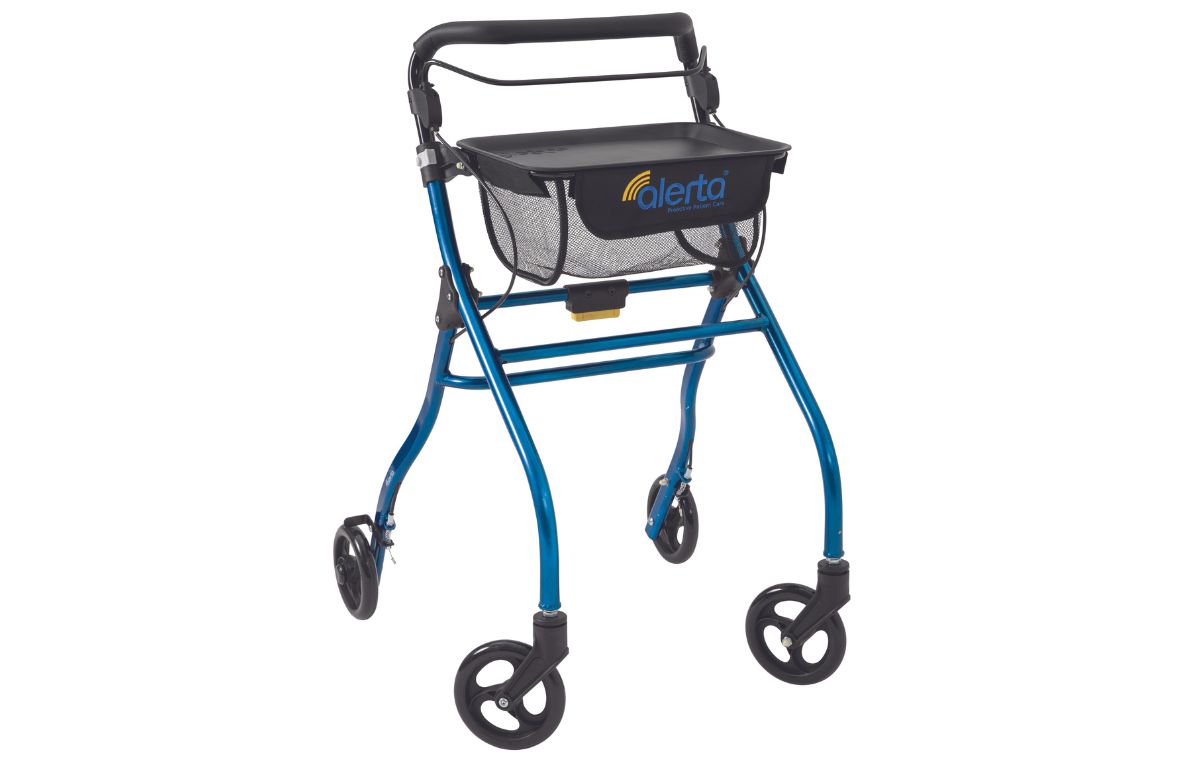 Four-Wheel Aluminium Indoor Rollator - Green