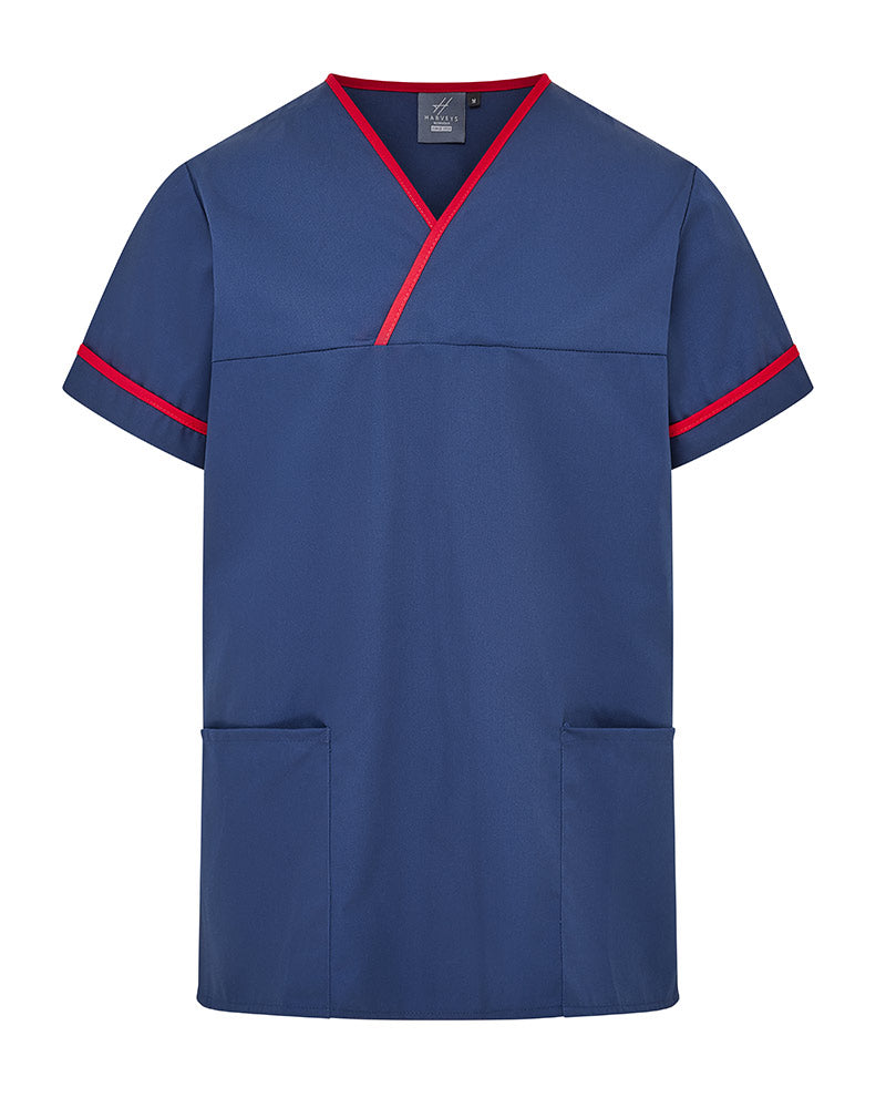 Unisex Contrast V-Neck Healthcare Tunic