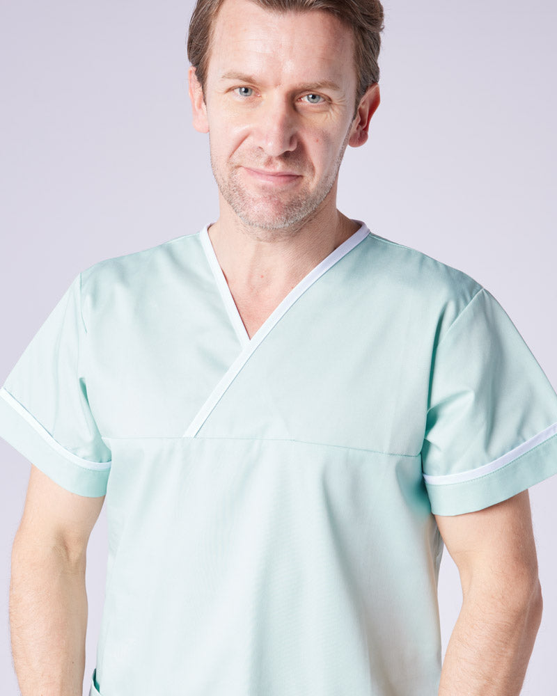 Unisex Contrast V-Neck Healthcare Tunic