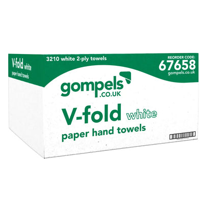 Soclean V Fold White Paper Towels 2ply 3210