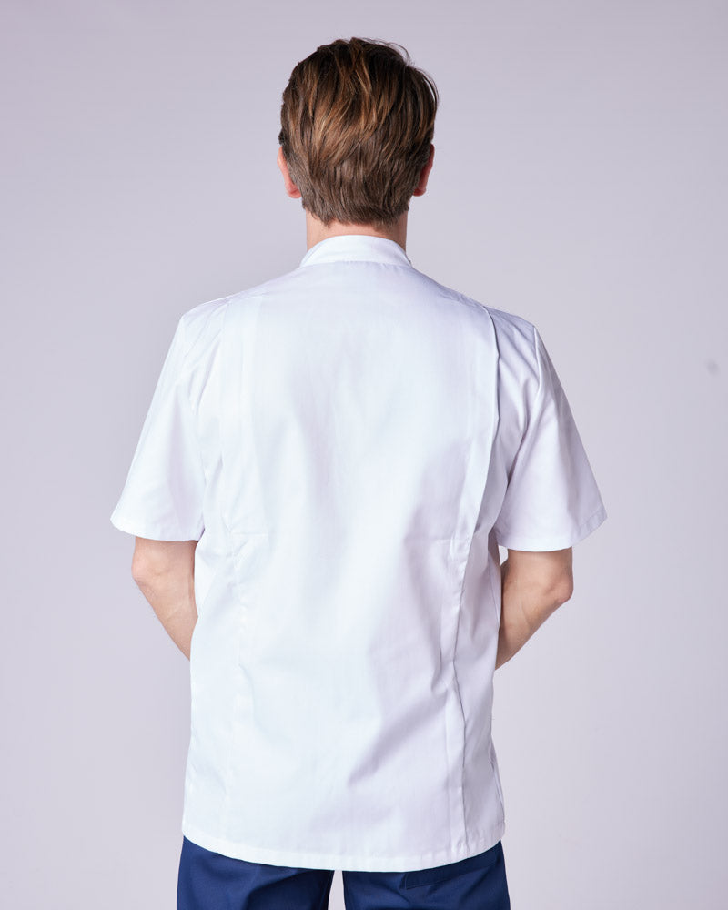 Men's Stud-Fasten Healthcare Tunic Uniform With Mandarin Collar