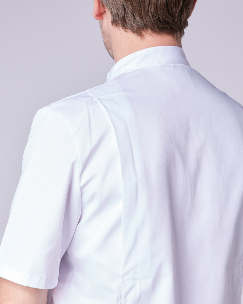 Men's Stud-Fasten Healthcare Tunic Uniform With Mandarin Collar