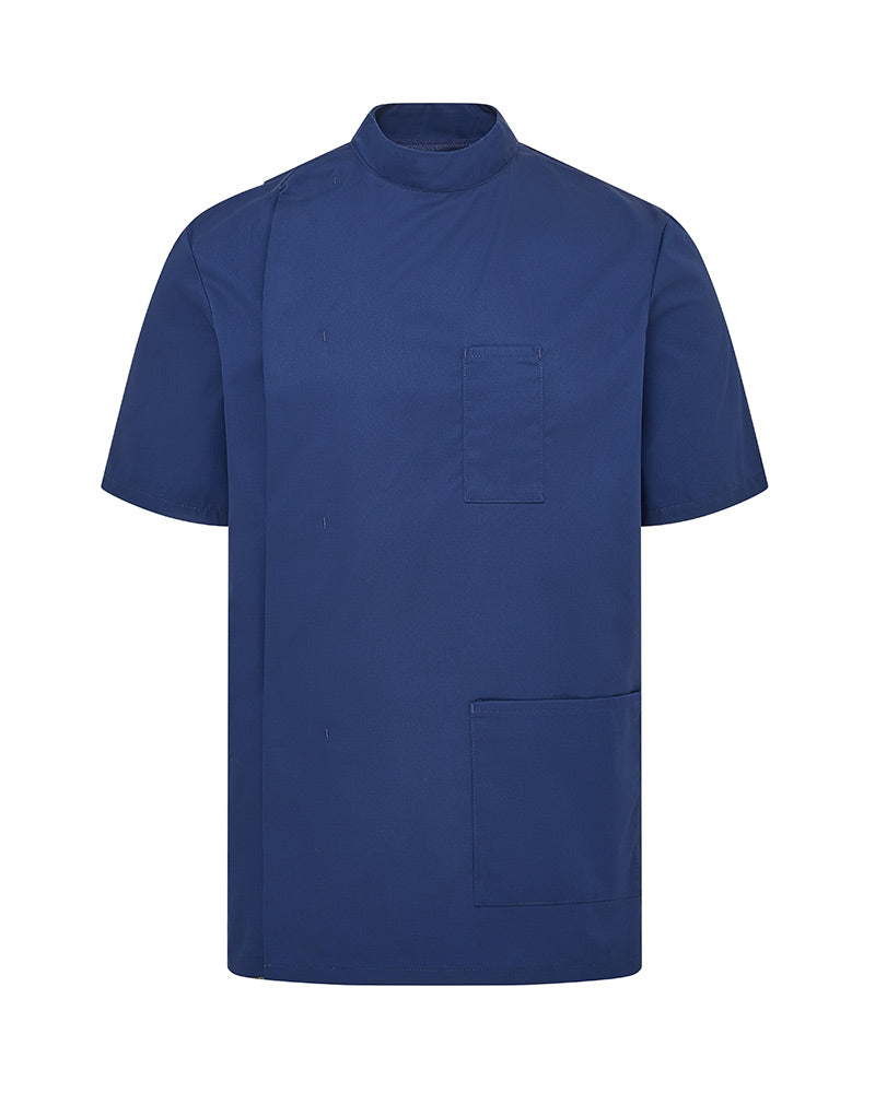 Men's Stud-Fasten Healthcare Tunic Uniform With Mandarin Collar