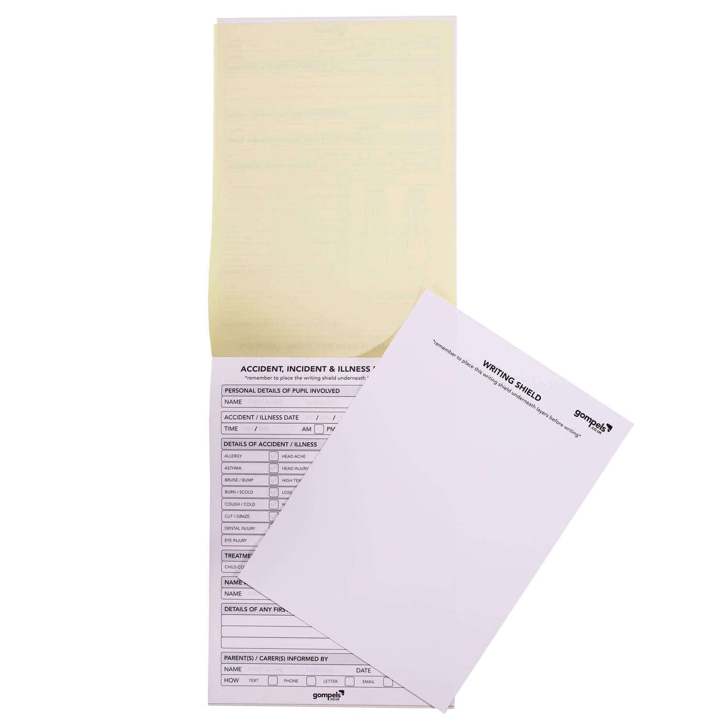A5 Pupil Duplicate Accident Report Pad 50 Sets