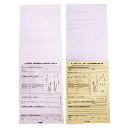 A5 Pupil Duplicate Accident Report Pad 50 Sets