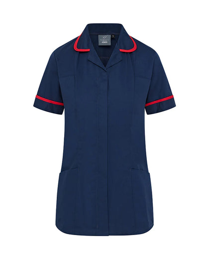 WOMEN’S ZIP FRONT NURSE TUNIC UNIFORM WITH ROUNDED COLLAR