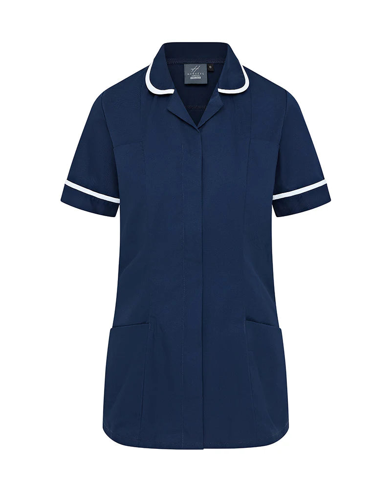 WOMEN’S ZIP FRONT NURSE TUNIC UNIFORM WITH ROUNDED COLLAR