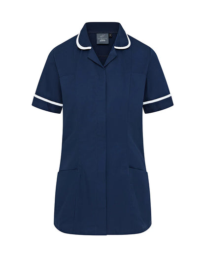 WOMEN’S ZIP FRONT NURSE TUNIC UNIFORM WITH ROUNDED COLLAR