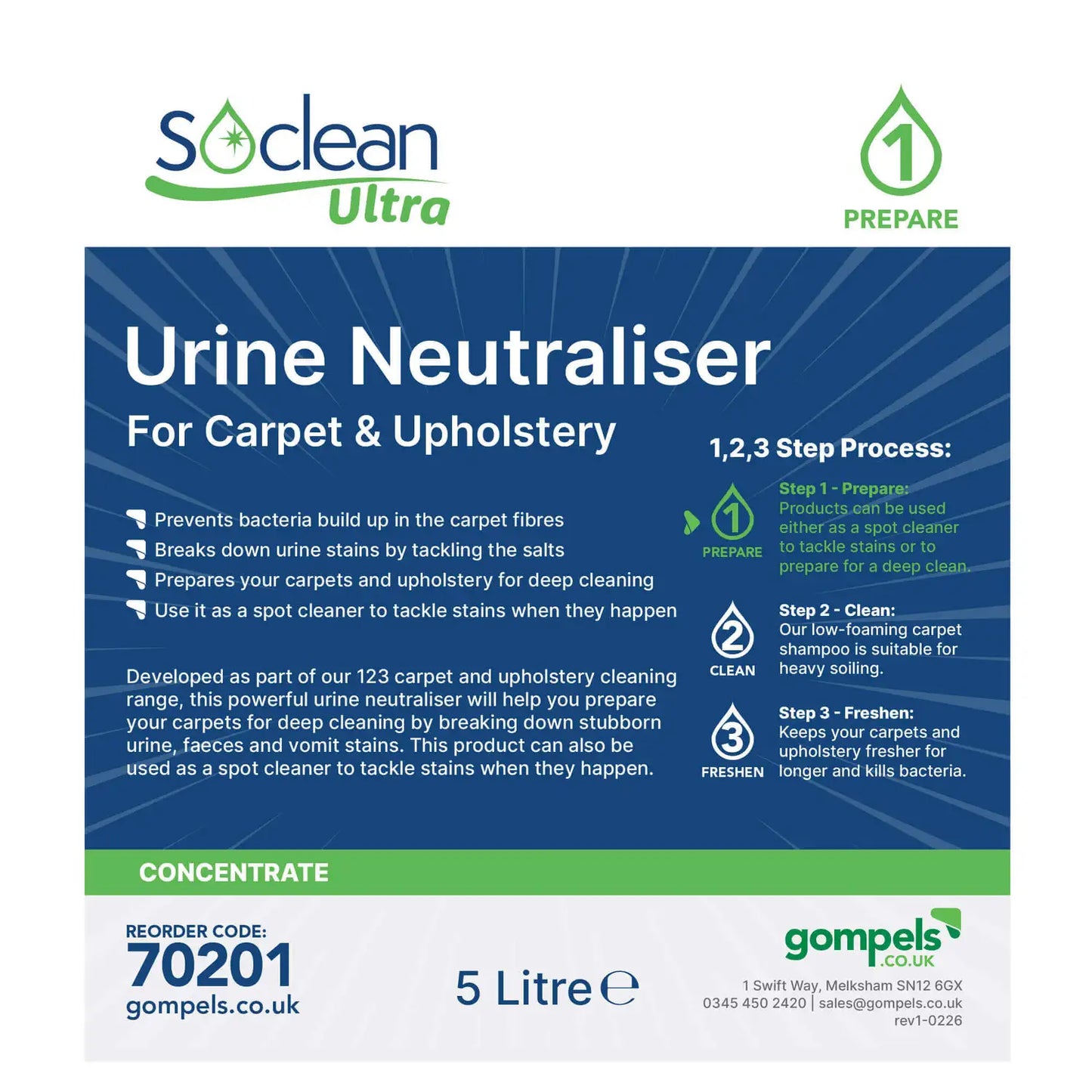 Soclean Ultra Urine Neutraliser 5 Litre 2 Pack