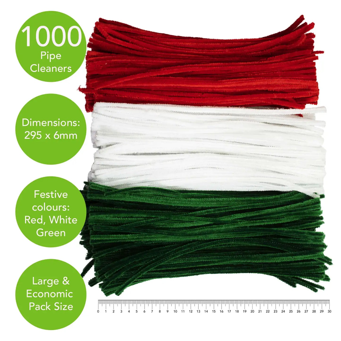 Artyom Pipe Cleaners Christmas Extra Long 1000 Pack