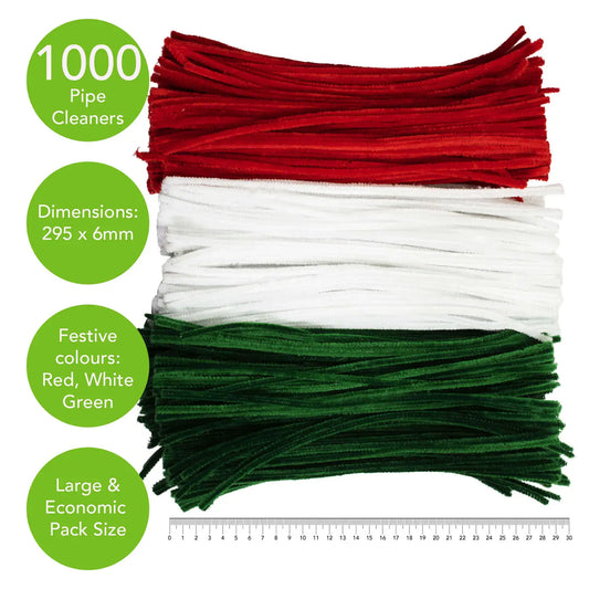 Artyom Pipe Cleaners Christmas Extra Long 1000 Pack