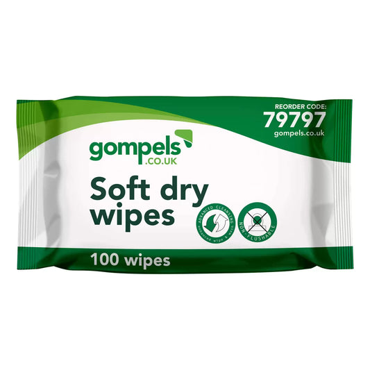 Standard Dry Wipes 100 Pack