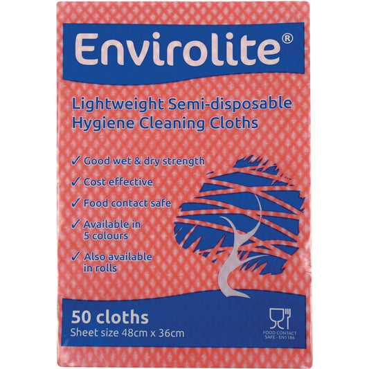 Red Envirolite Folded Cloth Large - Pack of 50