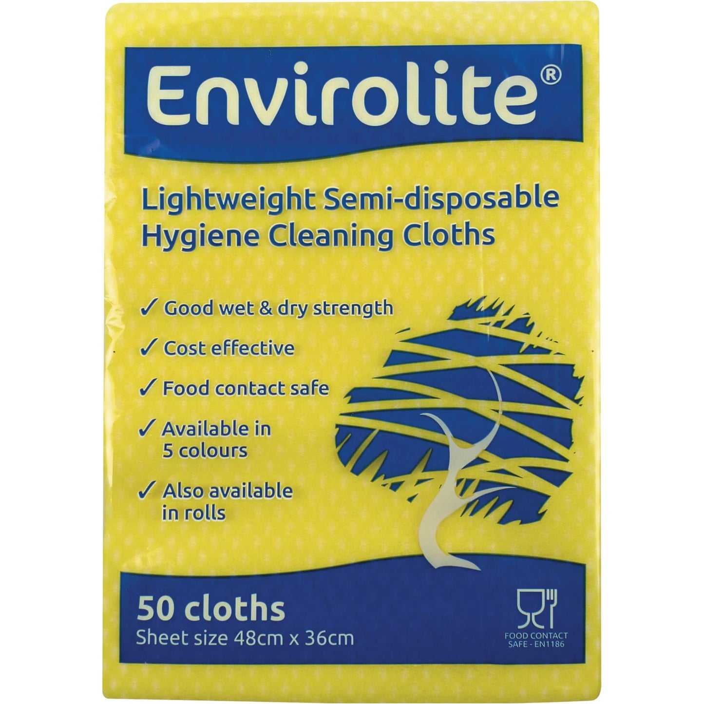 Yellow Envirolite Folded Cloth Large - Pack of 50