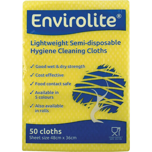 Yellow Envirolite Folded Cloth Large - Pack of 50