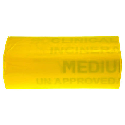 Clinical Waste Sacks Yellow Medium Duty 200 Pack