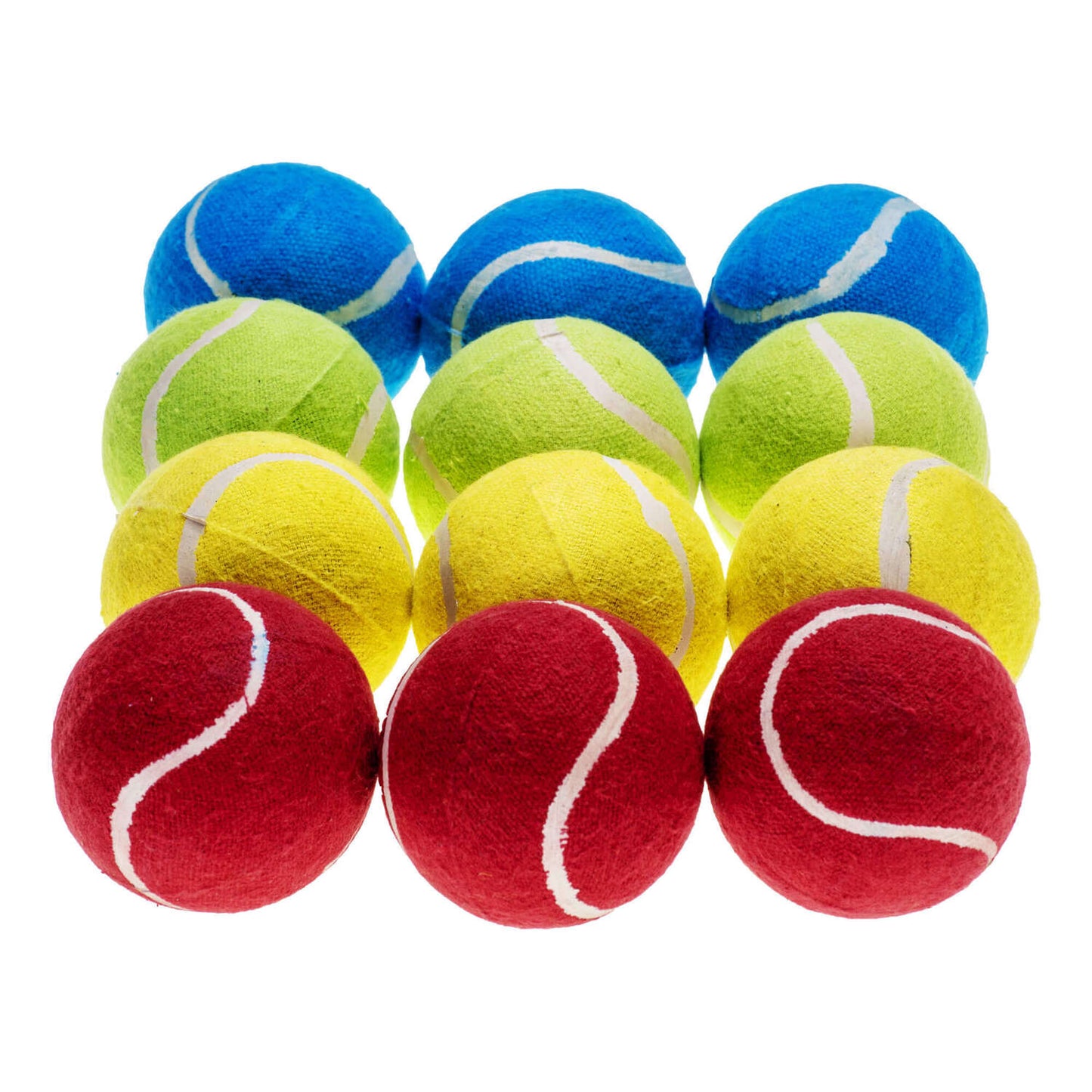 Assorted Colour Tennis Balls 12 Pack