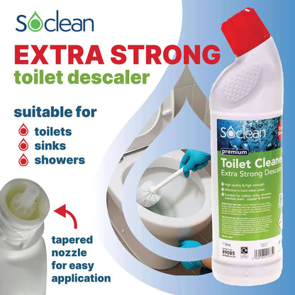 Soclean Extra Strong Toilet Descaler and Cleaner 1 Litre 6 Pack